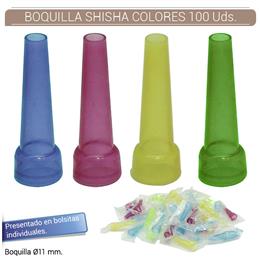 BOQUILLA SHISHA COLORES 100 Uds. 01.23009