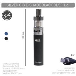 SILVER CIG E-SHADE BLACK 850 mAh/0.5 Ohm DL5 1 Ud. 40678767