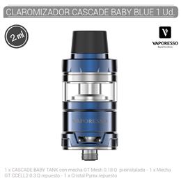 VAPORESSO CLAROMIZADOR CASCADE BABY TANK BLUE 1 Ud. 99644364