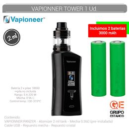 VAPIONEER TOWER BLACK 1 Ud. [CV073]
