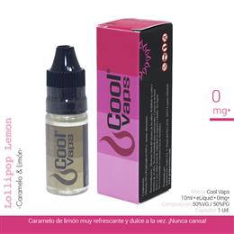 COOL VAPS E-LIQUID CARAMELO & LIMON 00 mg 10 ml 1 Ud. CV005