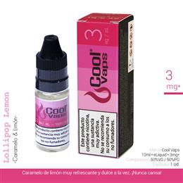 COOL VAPS E-LIQUID CARAMELO & LIMON 03 mg 10 ml 1 Ud. CV038