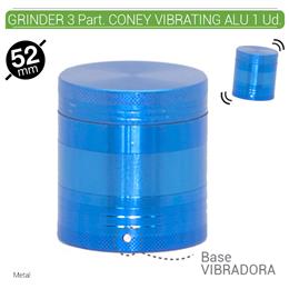 GRINDER 3 Part. CONEY VIBRATING ALU AZUL 52 mm. 1 Ud. 02.12386