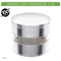GRINDER CONEY PREMIUM XXL ALU PLATA 100 mm. 1 Ud. 02.12389