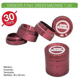 GRINDER 4 Part. GREEN MACHINE RED 30 mm. 1 Ud. 16081d [BGR4-30]