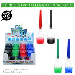 GRINDER 2 Part. + RELLENADOR ATLANTA 32 mm. 12 Uds. 02.12481