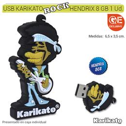 KARIKATO USB ROCK HENDRIX 8 Gb. 1 Ud. K15