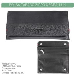 ZIPPO BOLSA TABACO NAPPA BI-FOLD BLACK 1 Ud. 2006058