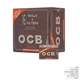 OCB ROLLS VIRGIN SLIM + TIPS 16 Lib.