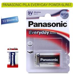 PANASONIC PILA EVERYDAY POWER 6LR61 12 Blisters