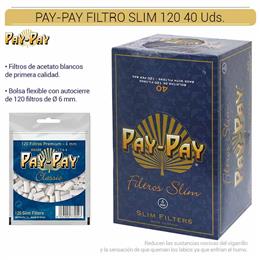 PAY-PAY FILTROS SLIM 120 40 Uds. P0013