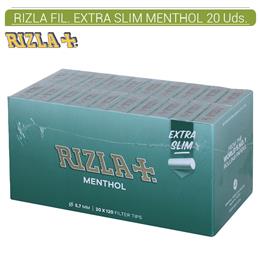 RIZLA FILTROS EXTRA SLIM POP&TIPS MENTHOL 5,7 mm 20 Uds.