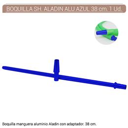 BOQUILLA SHISHA ALADIN ALUMINIO AZUL 38 cm. 1 Ud. M310B