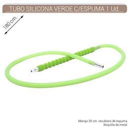TUBO SHISHA ATOMIC SILICONA C/ ESPUMA VERDE 1,80 mt. 1 Ud. 02.39979