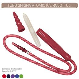 TUBO SHISHA ATOMIC ICE ACRILICO ROJO 1.80 mt. 1 Ud. 02.39982