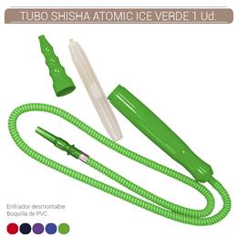 TUBO SHISHA ATOMIC ICE ACRILICO VERDE 1.80 mt. 1 Ud. 02.39984