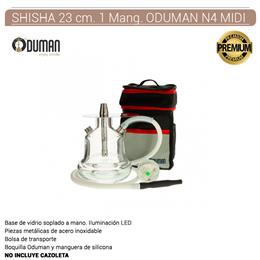 SHISHA 23,0 cm. 1 Mang. ODUMAN MIDI N4M-C LED 1 Ud.