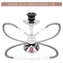 SHISHA 25 cm.2 Mang. MOSHI NEGRA 1 Ud. 02.30771
