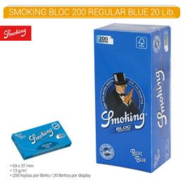 SMOKING BLOC 200 REGULAR BLUE 20 Lib.