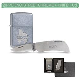 ZIPPO ENC. SET STREET CHROME & KNIFE ZIPPO 1 Ud. 60005032