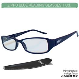 ZIPPO BLUE READING GLASSES +1.50 DIOT TRIE 1 Ud. 31Z031-BLU150