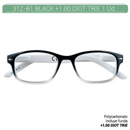 ZIPPO BLACK READING GLASSES +1.00 DIOT TRIE 1 Ud. 31Z-B1-BLK100 2004862
