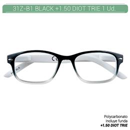 ZIPPO BLACK READING GLASSES +1.50 DIOT TRIE 1 Ud. 31Z-B1-BLK150 2004863