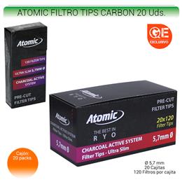 ATOMIC FILTROS TIPS CARBON 20 Uds. 01.63201