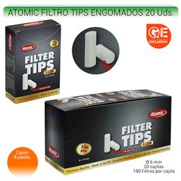 ATOMIC FILTROS TIPS ENGOMADOS 20 Uds. 01.62500